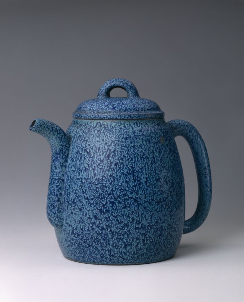 图片[1]-Yixing kiln imitation Jun glaze teapot-China Archive